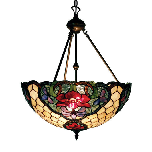 Alicia Tiffany Style Pendant Lamp - Multi - Serene Home Creation