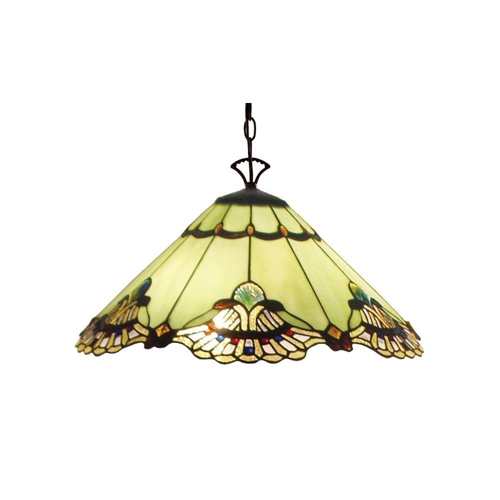 Halisca Tiffany Style Pendant Lamp - Jade - Serene Home Creation