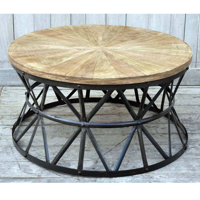 Cast Iron Round Coffee Table Handmade - Notbrand