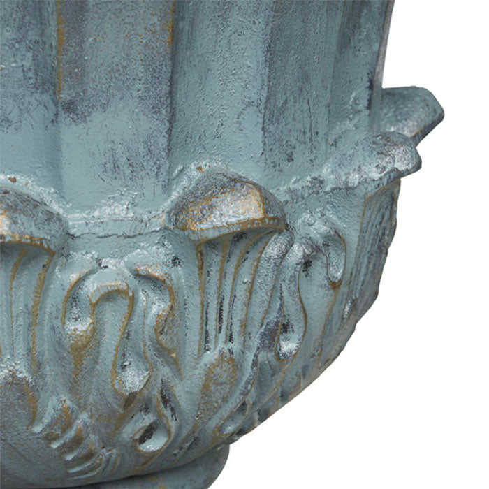 Camellia Cast Iron Urn & Base Set - Serene Home Creation