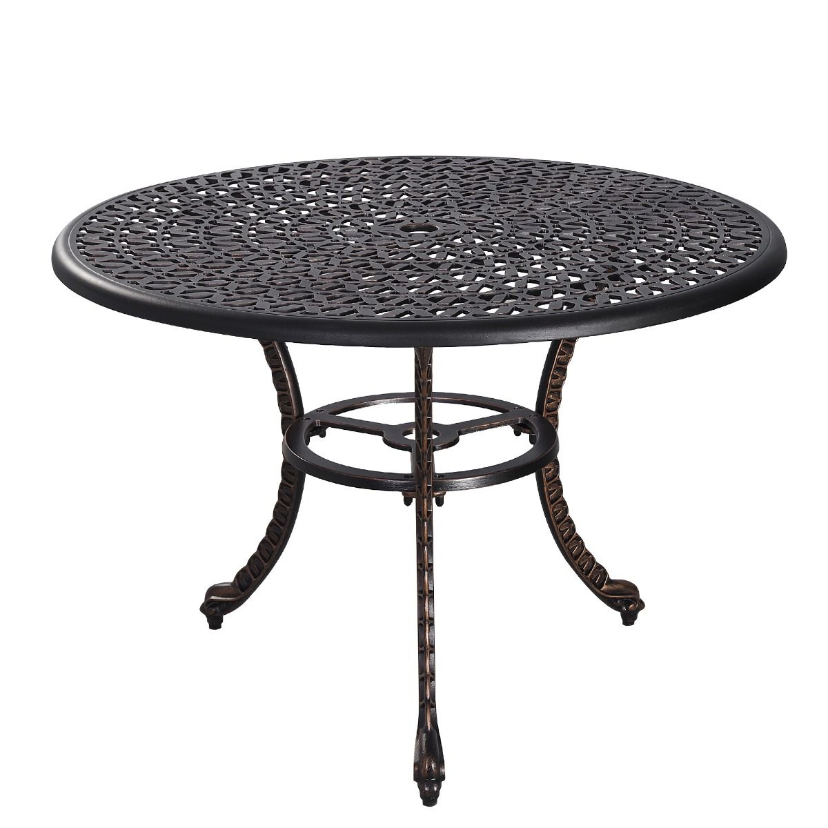 Chantal Cast Aluminum Table - Bronze - Serene Home Creation