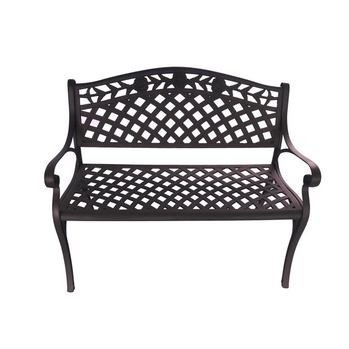 Melissa Cast Aluminium Bench - Serene Home Creation