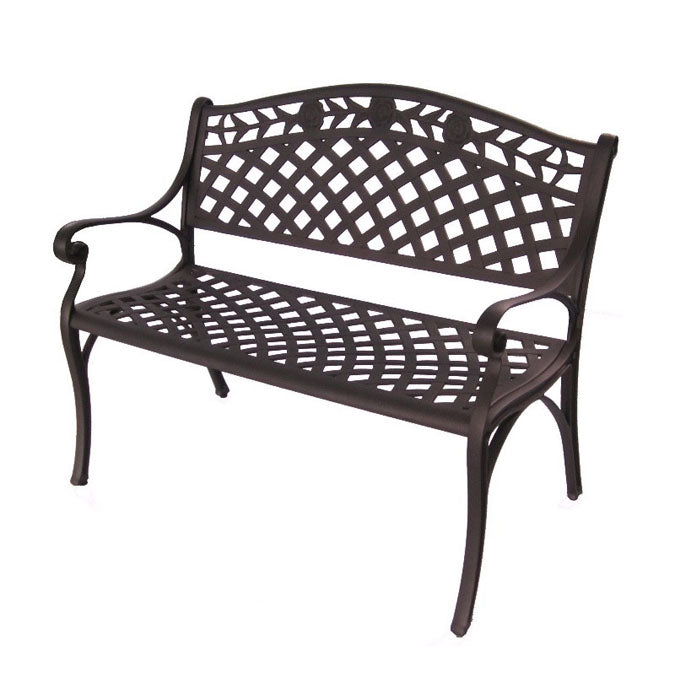 Melissa Cast Aluminium Bench - Serene Home Creation