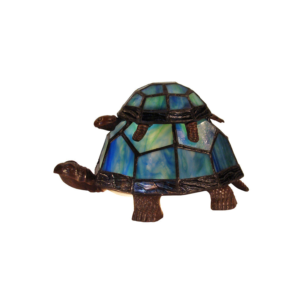 PiggyBack Turtle Tiffany Style Table Lamp - Serene Home Creation