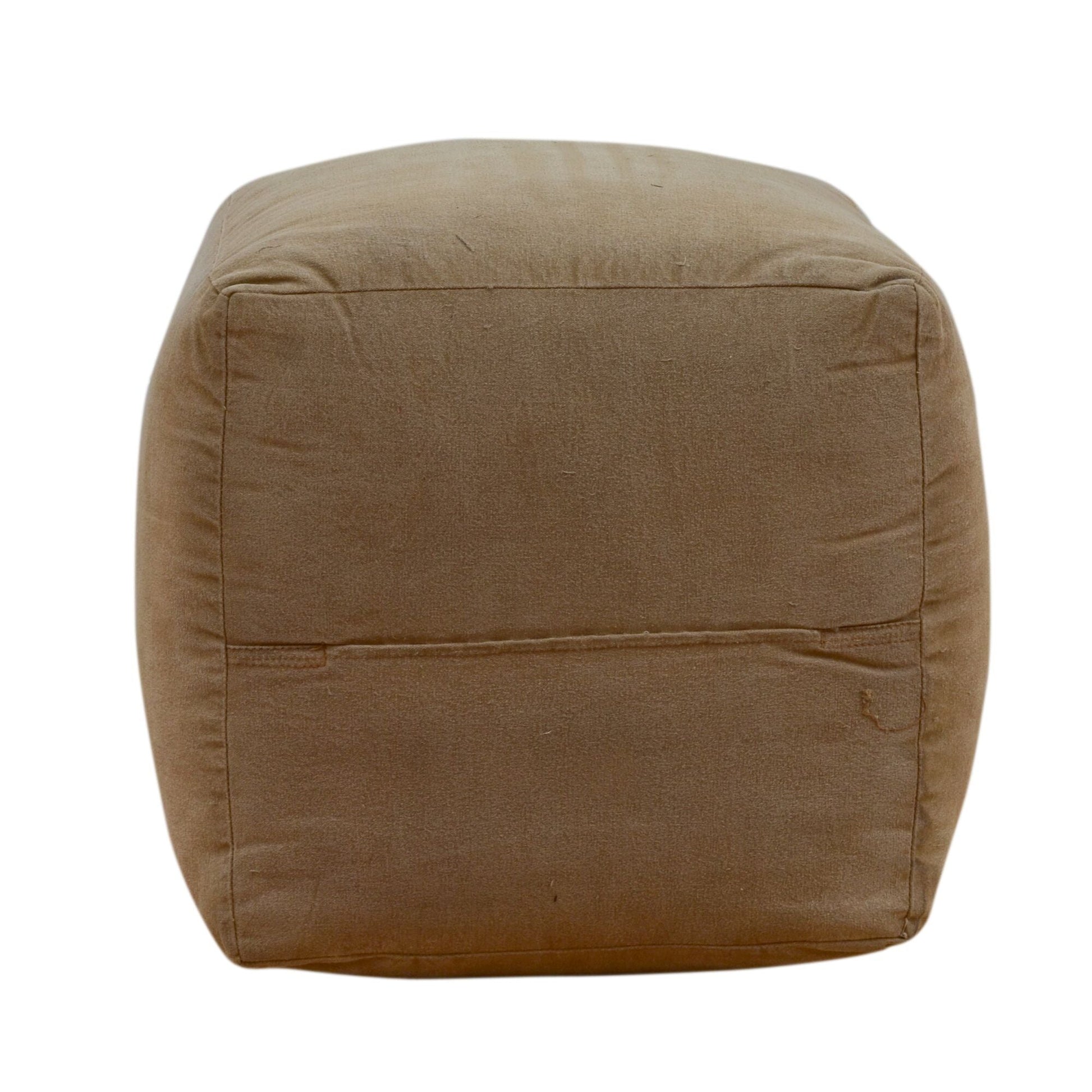 Charleston Polo Leather Top Square Ottoman - Notbrand