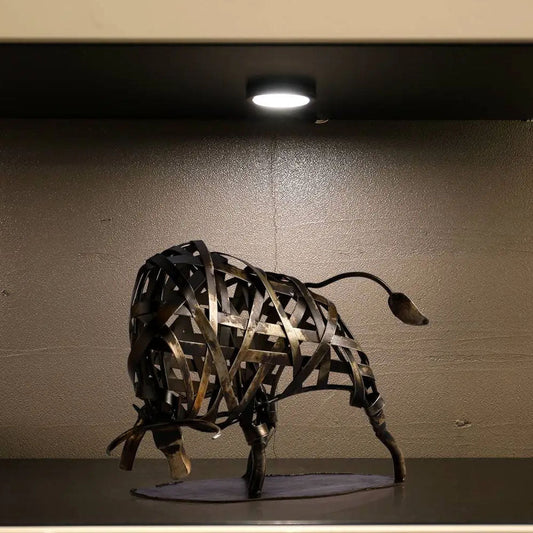 Tooarts Iron Braided Cattle Sculpture - Notbrand