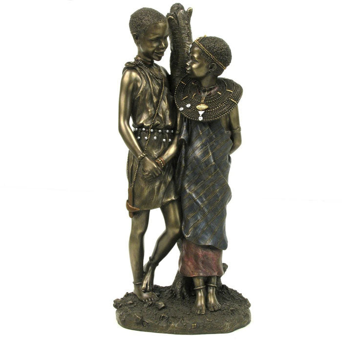 UTOTO MPENZI - Childhood Sweethearts Bronze Figurine - Notbrand