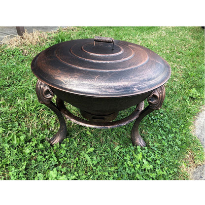 Vesuvius BBQ Firepit with Lid - Serene Home Creation