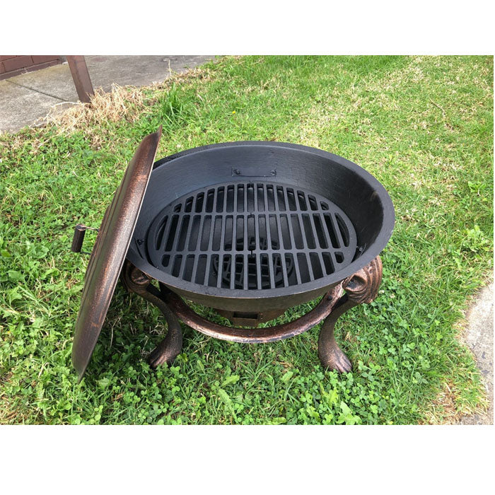 Vesuvius BBQ Firepit with Lid - Serene Home Creation