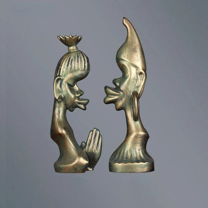 Whimsical Resin Couple Sculpture - Range - Notbrand