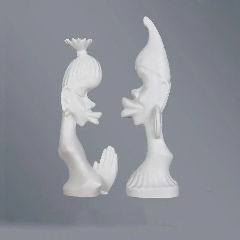 Whimsical Resin Couple Sculpture - Range - Notbrand