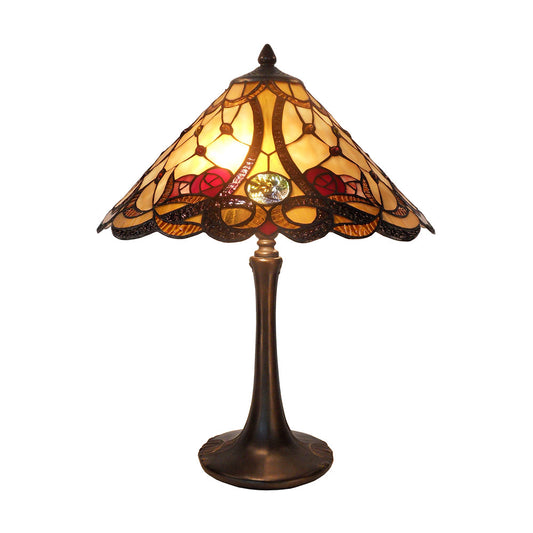 Zander Tiffany Style Table Lamp - Multi - Serene Home Creation