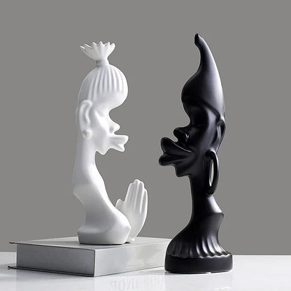 Whimsical Resin Couple Sculpture - Range - Notbrand